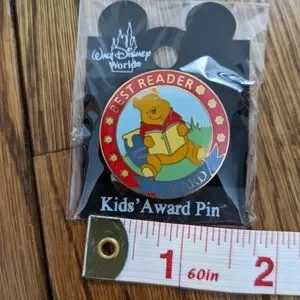Disney | Accessories | Nwt Best Reader Disney Kids Award Pin Winnie The ...